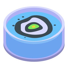 Experiment petri dish icon. Isometric of Experiment petri dish vector icon for web design isolated on white background