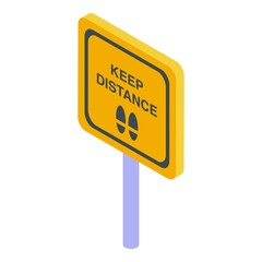 Sign keep distance icon. Isometric of Sign keep distance vector icon for web design isolated on white background