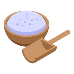 Cookie flour icon. Isometric of Cookie flour vector icon for web design isolated on white background