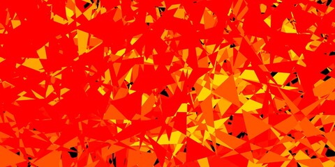 Light orange vector layout with triangle forms.