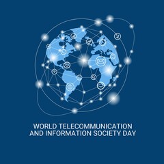 Design the World Telecommunication and Information Society Day theme, as a banner, poster or template.