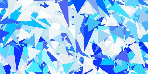 Light Pink, Blue vector pattern with polygonal shapes.