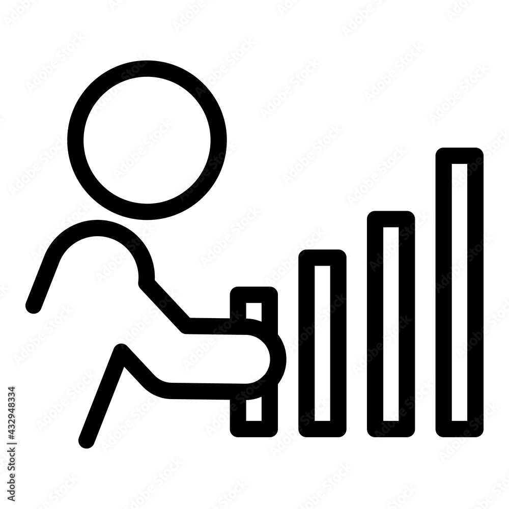 Poster human resources graph icon. outline human resources graph vector icon for web design isolated on whi