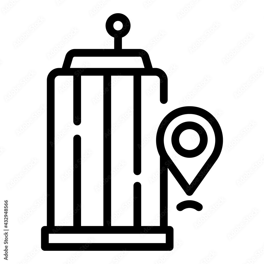 Poster accessible environment icon. outline accessible environment vector icon for web design isolated on w