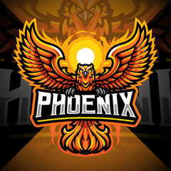 Phoenix esport mascot logo design © Visink.art
