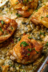 Spinach Artichoke Chicken Thighs