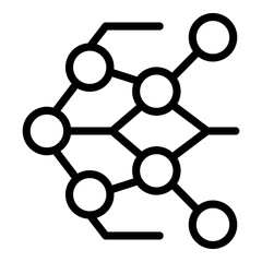 Social media marketing icon. Outline Social media marketing vector icon for web design isolated on white background