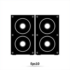 Two stereo speaker icon. Vector illustration. EPS10