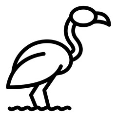 Wild flamingo icon. Outline Wild flamingo vector icon for web design isolated on white background
