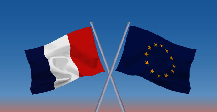 EUとフランスの旗