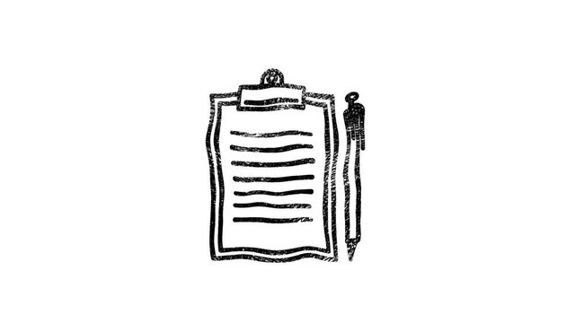 Office icon. Hand draw shadow icon. Office, great design for any purposes. Motion graphics.