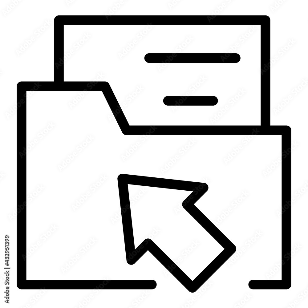 Poster api personal folder icon. outline api personal folder vector icon for web design isolated on white b