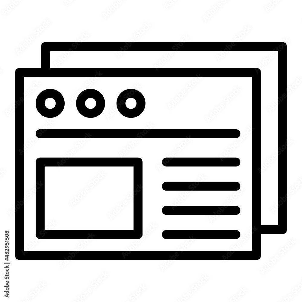 Poster api web site icon. outline api web site vector icon for web design isolated on white background