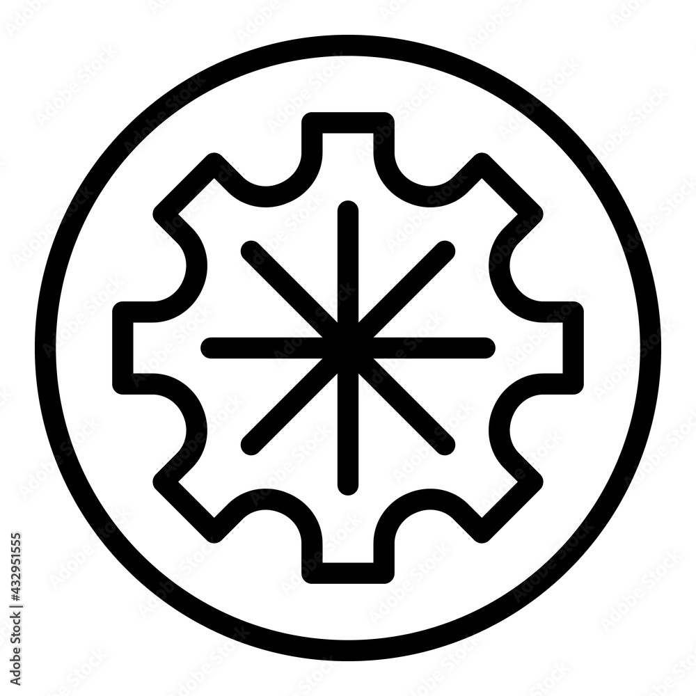 Poster api gear system icon. outline api gear system vector icon for web design isolated on white backgroun