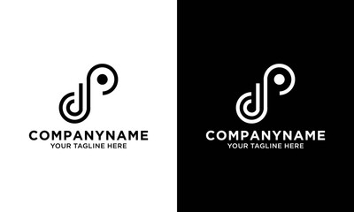 Letter DP logo concept initial company
