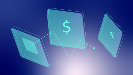 Digital Future Tax 3D Model Economy System Payment  © Techtility Design