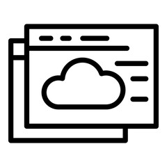 Api new pages icon. Outline Api new pages vector icon for web design isolated on white background