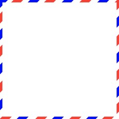 blue and white envelope