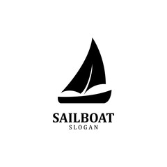 Asian Traditional Sailboat symbol design logo