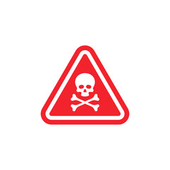 Hazard warning. Increased attention. Risk sign. Death sign. Skull with bones. Alert sign. Poisonous substance. Threat of poisoning. Skull sticker. Life threat. Poison sign. Toxic waste. Danger warning