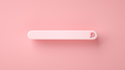 Fototapeta na wymiar Modern and minimal blank search bar on pink background. 3d rendering