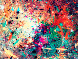 abstract chaotic fractal background 3D rendering illustration