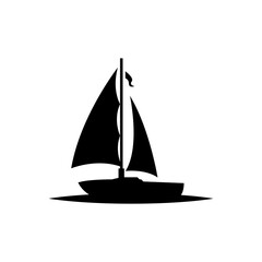 Asian Traditional Sailboat symbol design logo