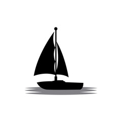 Asian Traditional Sailboat symbol design logo