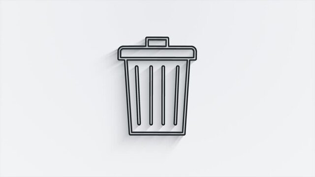 Office icon. Hand draw shadow icon. Office, great design for any purposes. Motion graphics.