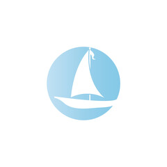 Asian Traditional Sailboat symbol design logo