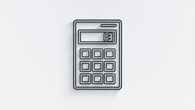 Office icon. Web line shadow icon set. Office, great design for any purposes. Motion graphics.