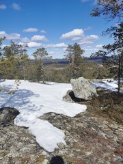 View above lake in Boden, North of Sweden