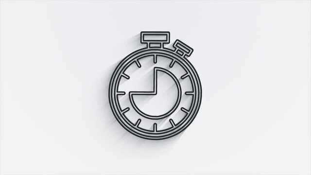 Office icon. Web line shadow icon set. Office, great design for any purposes. Motion graphics.