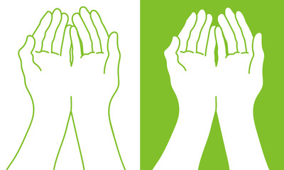 手のひらイラスト