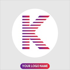Letter K logo design with modern concept.