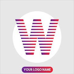 Letter W logo design with modern concept.