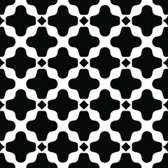 Geometric vector pattern with Black and white colors. Seamless abstract ornament for wallpapers and backgrounds.