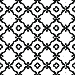 Naklejka premium Geometric vector pattern with Black and white colors. Seamless abstract ornament for wallpapers and backgrounds.