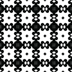  Geometric vector pattern with Black and white colors. Seamless abstract ornament for wallpapers and backgrounds.