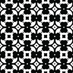  Geometric vector pattern with Black and white colors. Seamless abstract ornament for wallpapers and backgrounds.