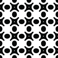  Geometric vector pattern with Black and white colors. Seamless abstract ornament for wallpapers and backgrounds.
