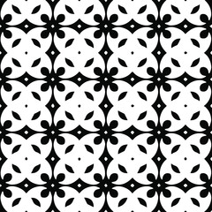  Geometric vector pattern with Black and white colors. Seamless abstract ornament for wallpapers and backgrounds.