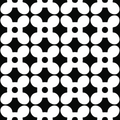  Geometric vector pattern with Black and white colors. Seamless abstract ornament for wallpapers and backgrounds.