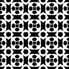  Geometric vector pattern with Black and white colors. Seamless abstract ornament for wallpapers and backgrounds.