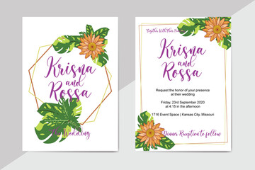 Foliage Wedding Invitation Template