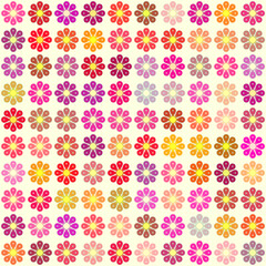 Multicolored floral pattern