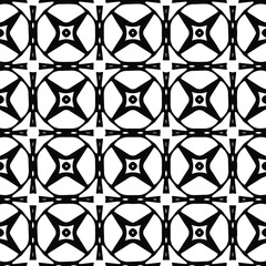 Geometric vector pattern with Black and white colors. Seamless abstract ornament for wallpapers and backgrounds.