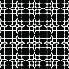 Geometric vector pattern with Black and white colors. Seamless abstract ornament for wallpapers and backgrounds.