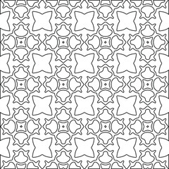 Geometric vector pattern with Black and white colors. abstract ornament for wallpapers and backgrounds.