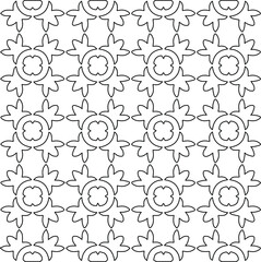 Geometric vector pattern with Black and white colors. abstract ornament for wallpapers and backgrounds.